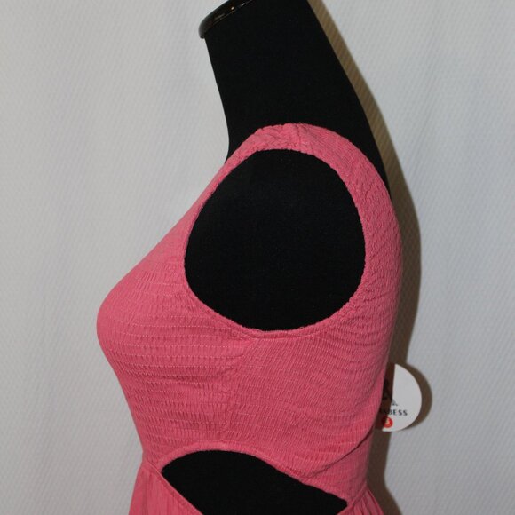 Pretty In Pink ANRABESS Smock Top Side Cutout 1 Shoulder Pullover Dress S NWT's - Picture 7 of 13